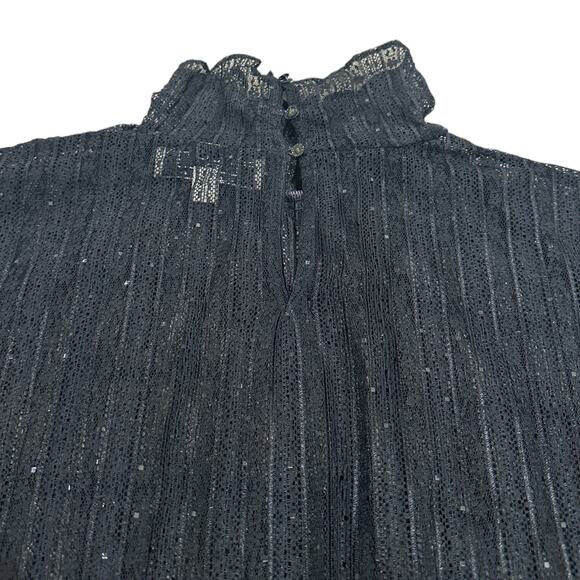 Vintage St. John Evening Lace Mock Neck Blouse - Picture 6 of 8